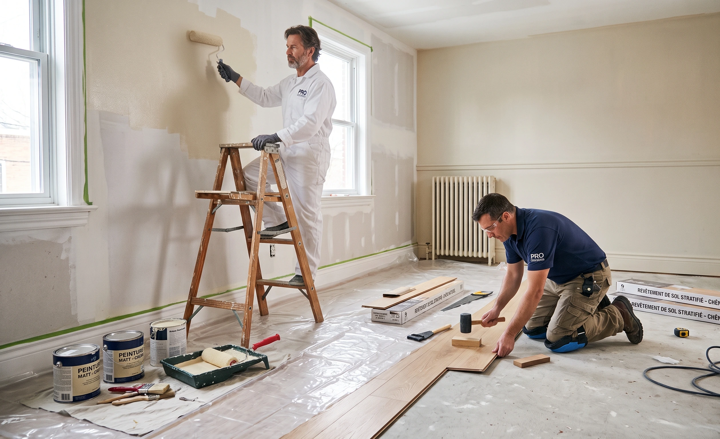 Sols et peintures professionnelles réalisés par Stelovia