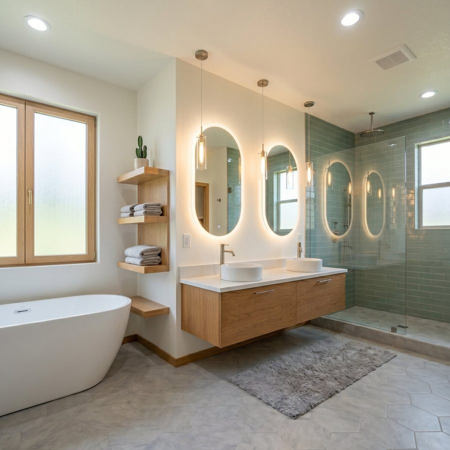 Salle de bain rénovée de A à Z par Stelovia